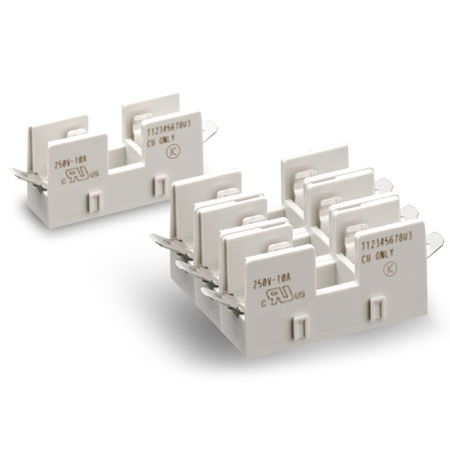 HB5T01 Portafusibili a basetta con terminali TAB 4,8 per fusibili 5x20mm Portafusibili a basetta con terminali TAB 4,8 per fusibili 5x20mm