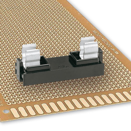 Portafusibile da Circuito Stampato 10A, 250V a corpo aperto