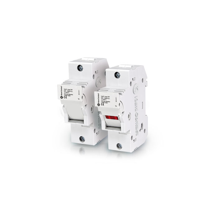 Portafusibili per guida DIN - 50 A - 1100 V 1 Portafusibili per guida DIN - 50 A - 1100 V