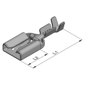 RSB 8178.108 F 6,3-1 Terminale Femmina a connessione rapida 6,3 x 0,8 mm | Terminali femmina diritti ad antisfilamento + Inserimento morbido - Vendita terminali