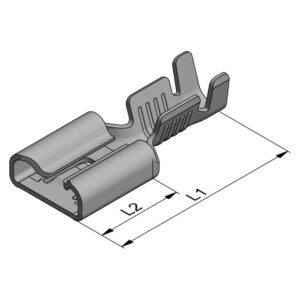 RSB 8260.155 F 6,3-1,5 Stocko Contact Terminale a connessione rapida femmina 6,3 x 0,5 mm Inserimento morbido Sezione cavo: 0,5-1,5 mm² - AWG:20-16 - Uscita cavo: 180°