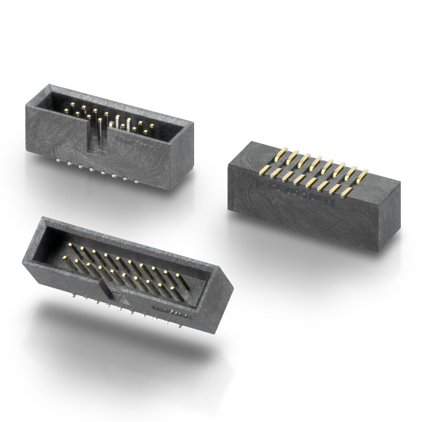 Connettore per PCB SMD Box Headers passo 1,27 mm – Verticale N° di poli da 10 a 100 – Perno quadro 0,4 mm