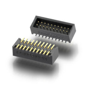 Connettore SMD Box Headers passo 1 mm – Verticale N° di poli da 10 a 78 – Perno quadro 0,4 mm