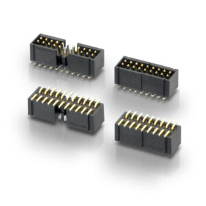 Connettore SMD Box Headers passo 1,27 mm – Verticale N° di poli da 18 a 100 – Perno quadro 0,4 mm