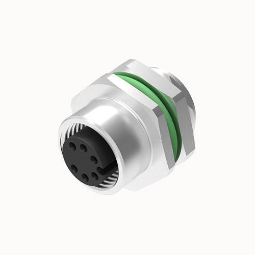 connettore sensore/attuatore industriale circolare M12 femmina codifica A, montaggio a pannello frontale SD-M12X-XXP-FF-SH800X-00A(H) connettore sensore/attuatore industriale circolare M12 femmina codifica A, montaggio a pannello frontale