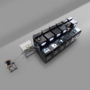 Linea automatica modulare per la produzione di cavi multipolari dal cavo al prodotto finito