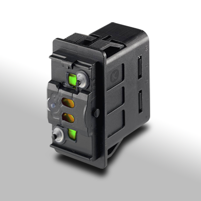 Interruttore a bascula 3 posizioni 12 V con LED Marquardt 3250.0511