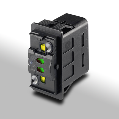 Interruttore a bascula momentaneo 24 V con LED verde Marquardt 3250.0163