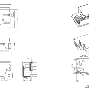 GlobTek GTM43007-AWWVV-F (D3 without standoffs) - Per installazione interna, versione Open Frame - 60 W - 5-48 V