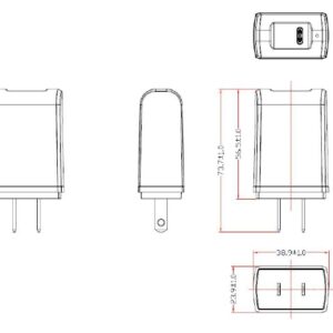 GlobTek GTM86100-10VV-W2-USBC - Collegamento a presa elettrica - 10 W - 5-5.2 V