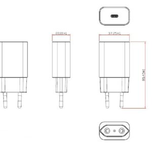 GlobTek GT-86101-10VV-W2E-USBC - Collegamento a presa elettrica - 10 W - 5 V