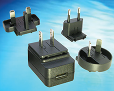 GlobTek GT-83083-05VV-USB (F-Blade) - Collegamento a presa elettrica - 5 W - 5 V