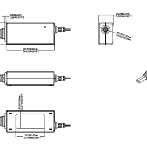 GlobTek GTM96600-65VV.V-TP(SR with fixed Plug 2 pin) - Esterno tipo computer - 65 W - 5-54 V