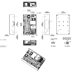 GlobTek GTM968000P-WWWVV-XX - Per installazione interna, versione Open Frame - 800 W - 12-48 V