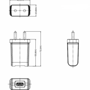 GlobTek GT-83084-WWVV-USB-W2IN - Collegamento a presa elettrica - 10 W - 5-5.2 V