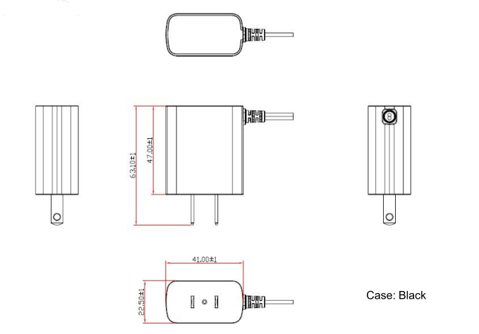 GlobTek GT-86122-WWVV-W2 - Collegamento a presa elettrica - 12 W - 12 V
