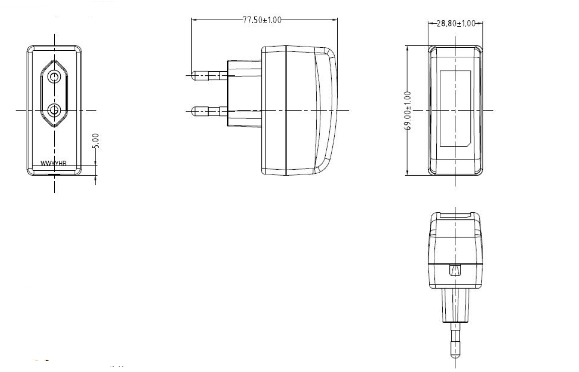 GlobTek GTM86100-10VV-W2K - Collegamento a presa elettrica - 10 W - 5-5.2 V