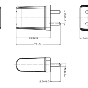 GlobTek GTM86100-10VV-W2H-USB - Collegamento a presa elettrica - 10 W - 5 V