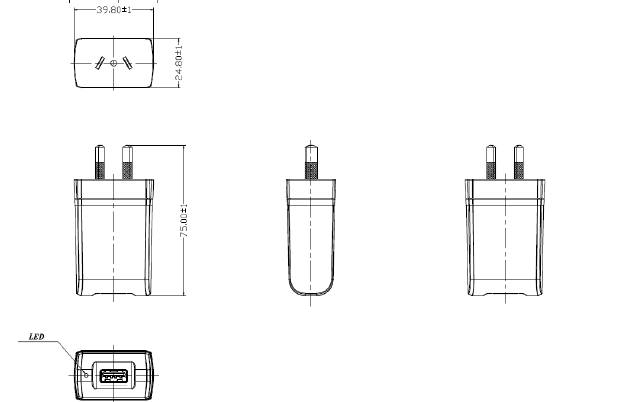 GlobTek GTM86100-10VV-W2A-USB - Collegamento a presa elettrica - 10 W - 5-5.2 V